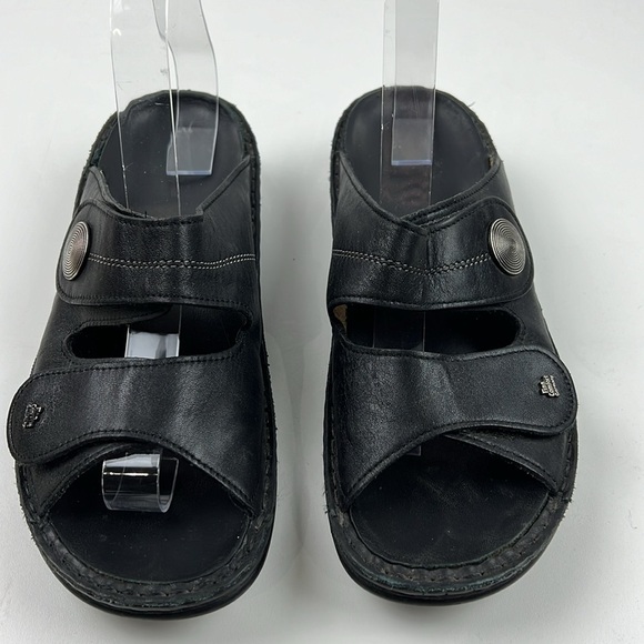 Finn Comfort Women's Black leather Sansibar Sandals Size 39 - Picture 3 of 13